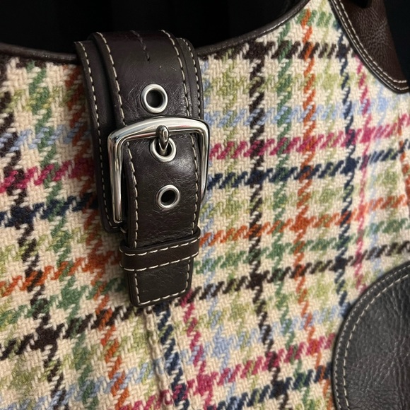 Vintage Coach Hampton Tattersall MulticoloredHobo Shoulder Bag - Picture 5 of 11